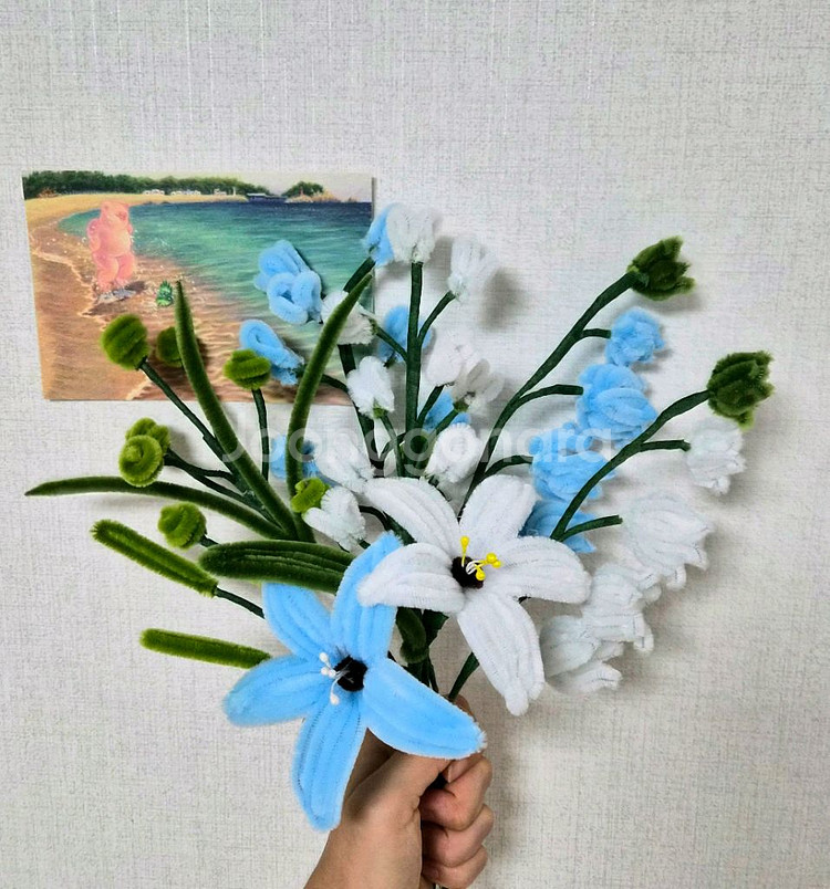 핸드메이드 모루꽃--0