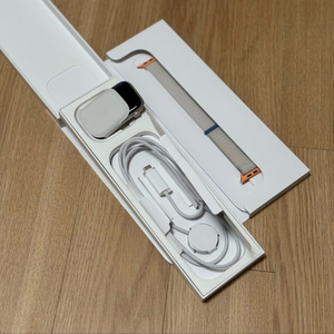 애플워치 9 45mm GPS 스타라이트 스포츠루프