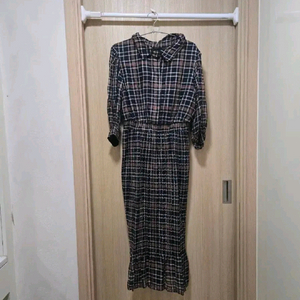 랑방 컬렉션 체크 롱 원피스