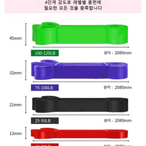 (새상품)Vakedy 풀업밴드 고무 루푸 스트레칭 홈트