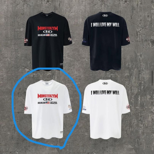 압도 몬스터짐 흰색L 반팔 한정판 새상품 본투윈프리덤