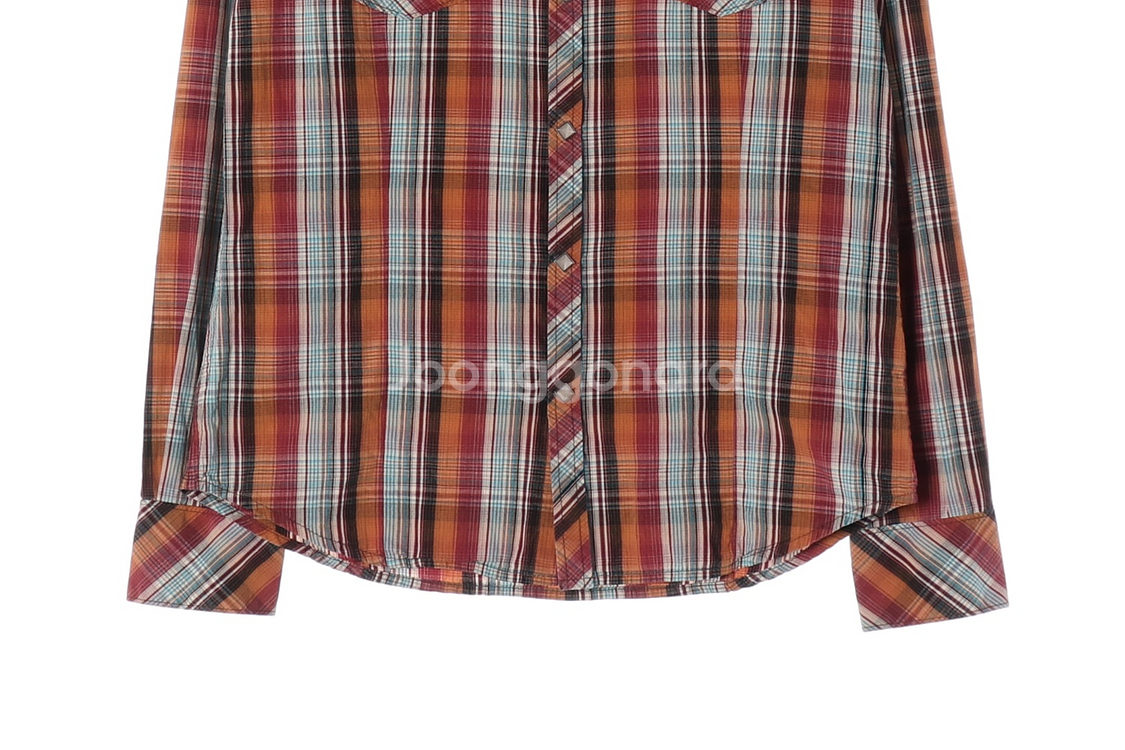 [L]트루릴리전 멀티컬러 체크 긴팔 웨스턴 셔츠--2