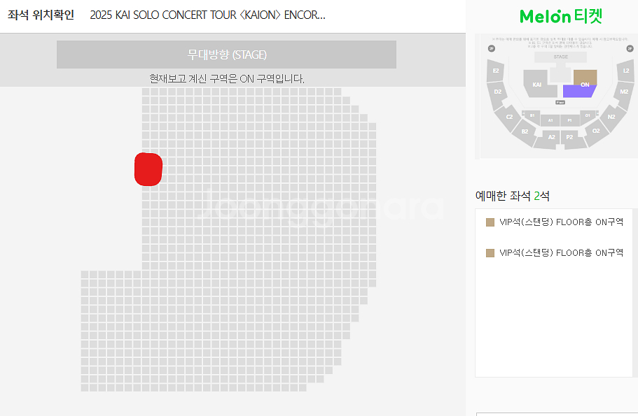 엑소 카이 콘서트 KAION 첫콘 2연석--1