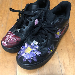 나이키 에어포스 1 07 트리플블랙 로우 커스텀 260