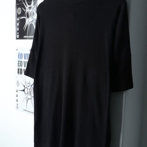 W(S-M) 코스 반팔 티셔츠 블랙 무지