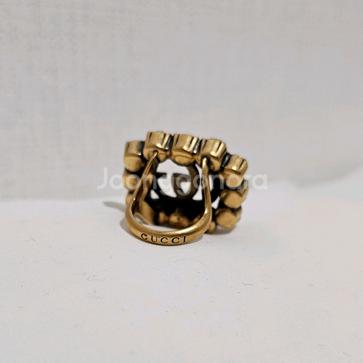 구찌) 더블GG 마몬트 크리스탈 정품 반지--2