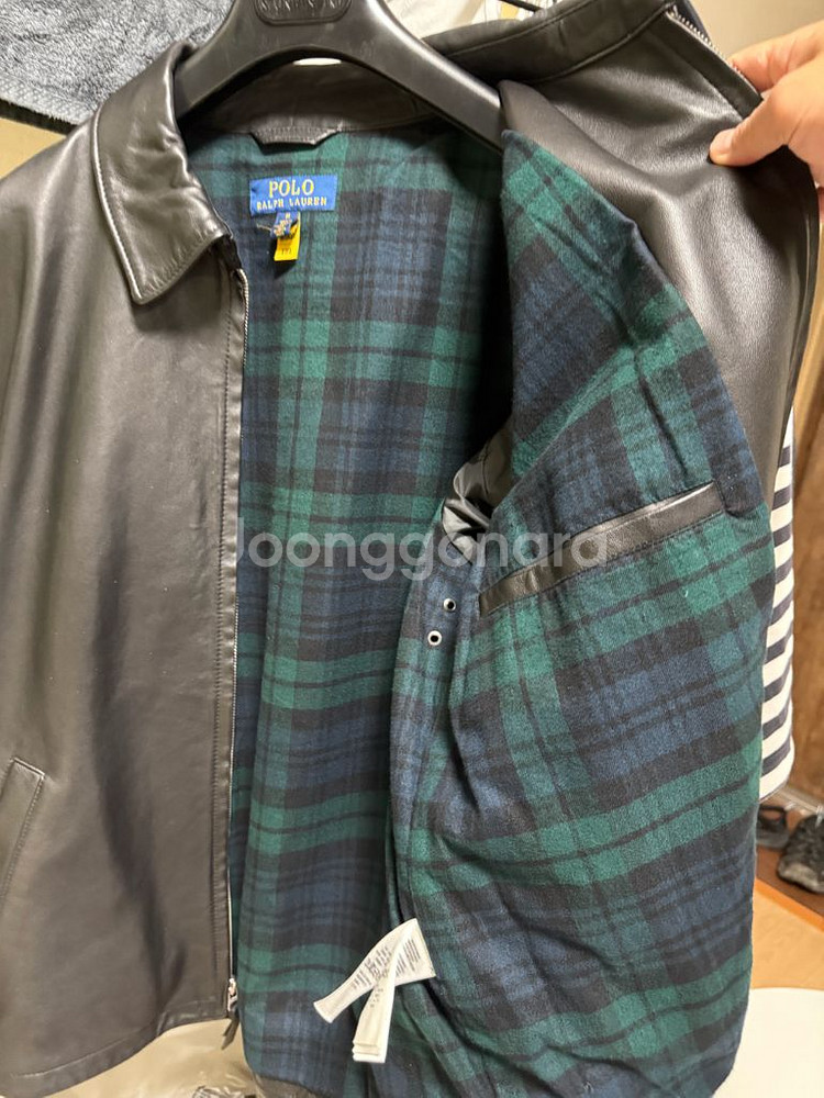 폴로 랄프로렌 24FW 100% 양가죽 타탄 바라쿠다--5