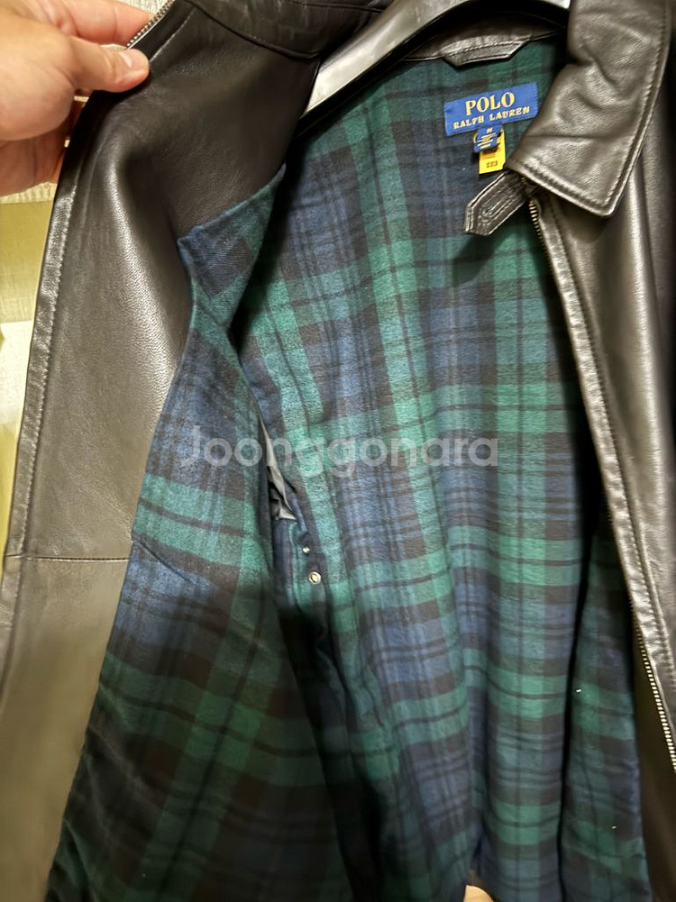 폴로 랄프로렌 24FW 100% 양가죽 타탄 바라쿠다--3