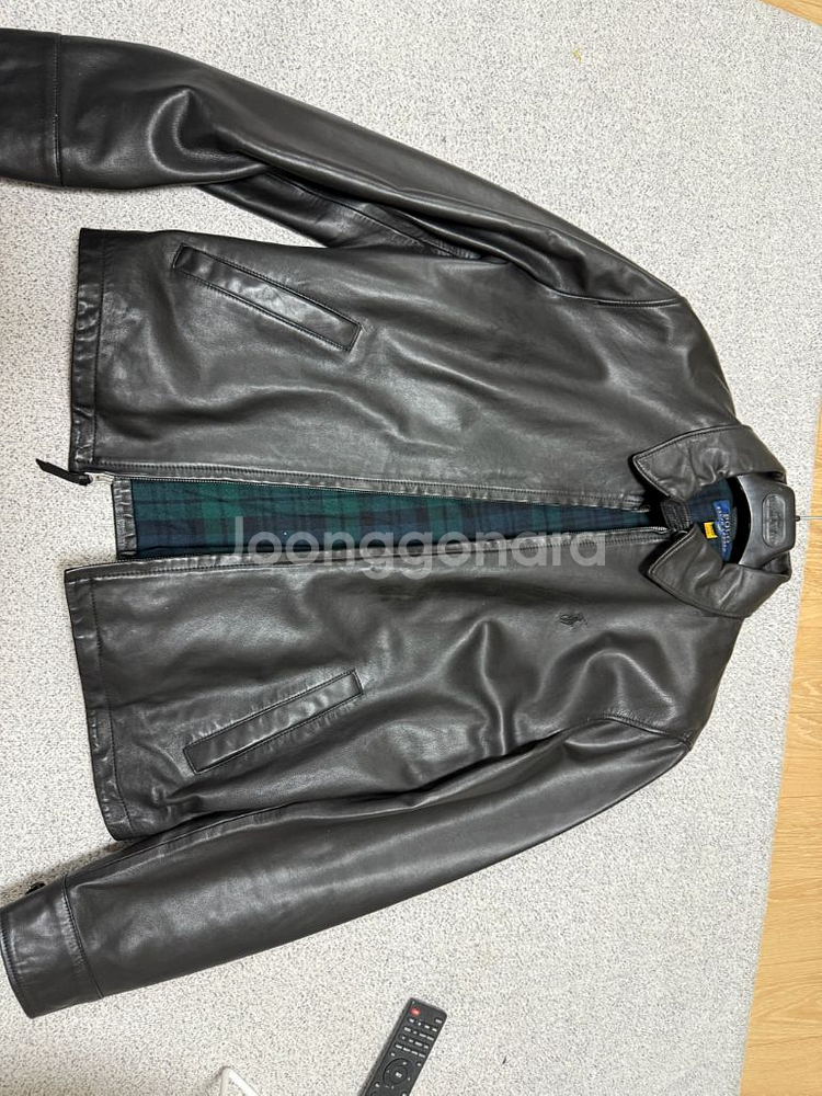 폴로 랄프로렌 24FW 100% 양가죽 타탄 바라쿠다--6