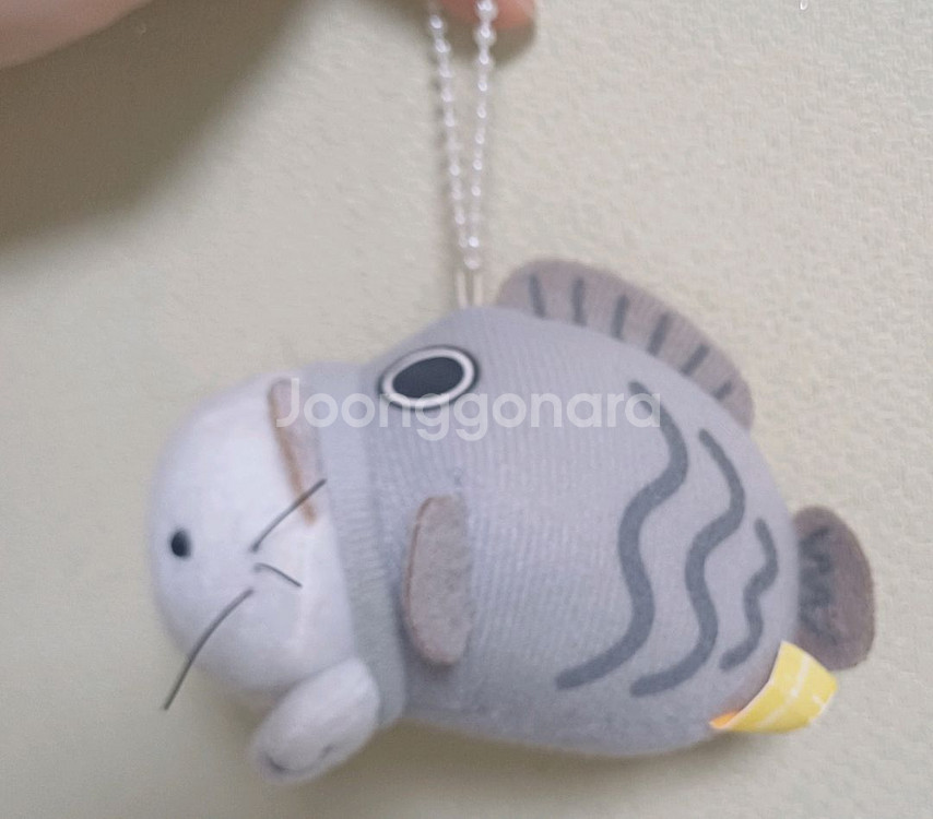 물고기 고양이 인형키링--1