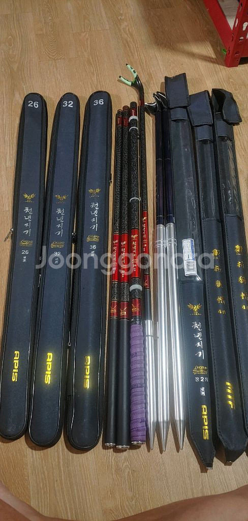 천년지기 레전드 26 32 36 낚시대3대 받침대3--0