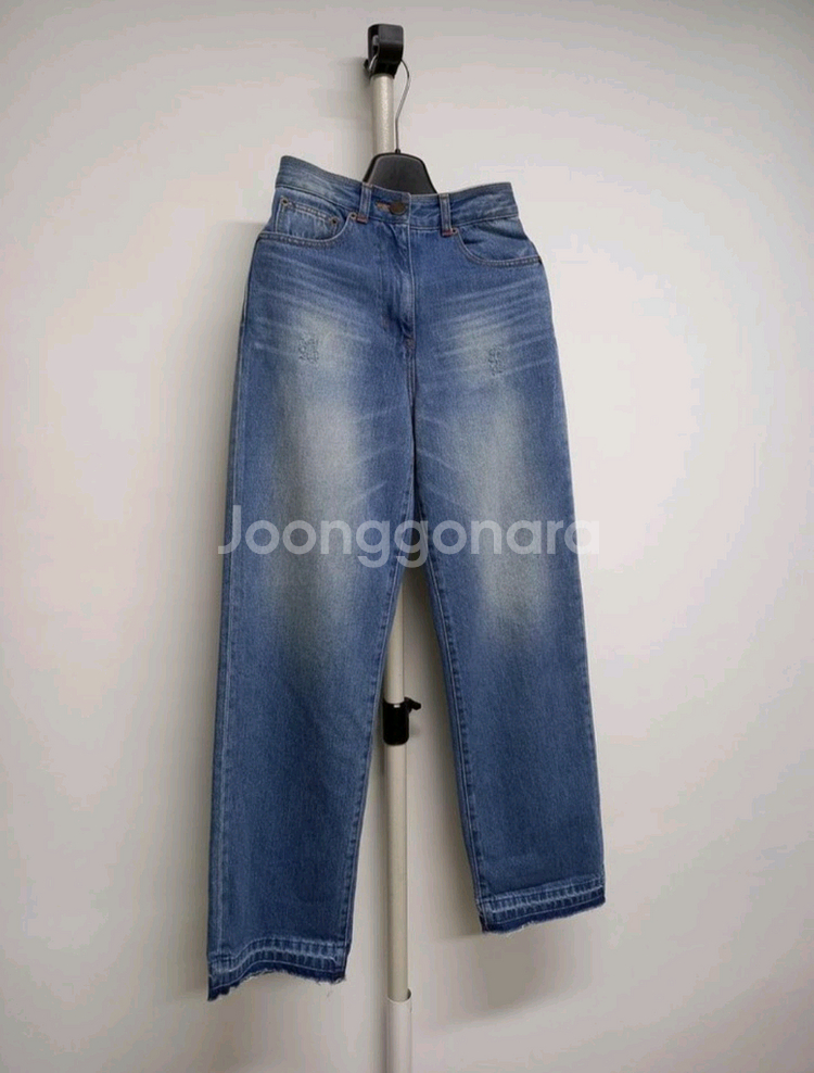 새 타임 TIME 하이웨스트 데님 일자통핏 팬츠 33.--2