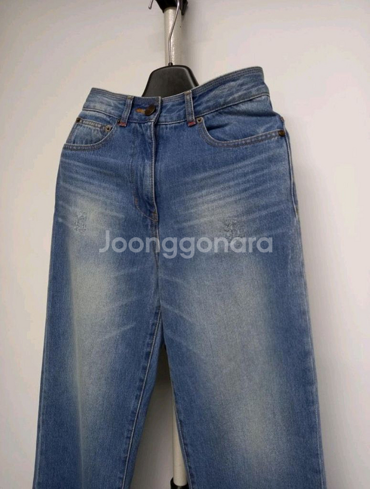 새 타임 TIME 하이웨스트 데님 일자통핏 팬츠 33.--3