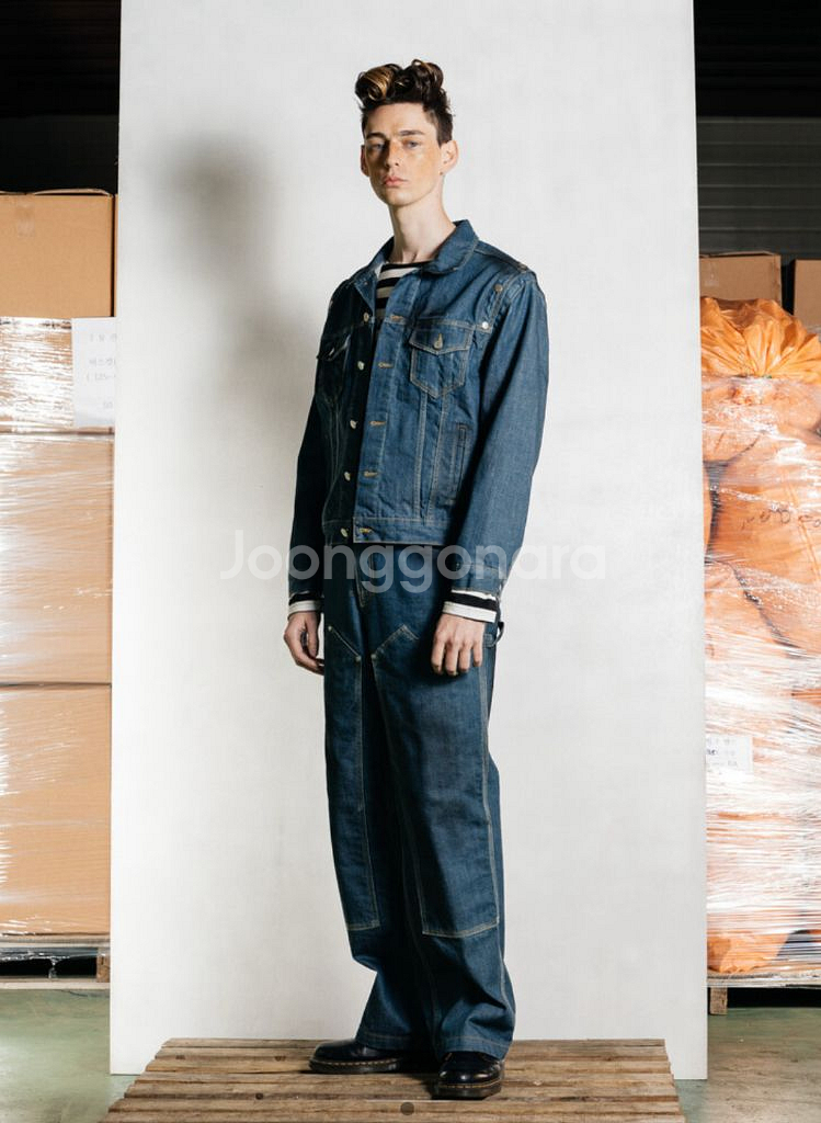 새상품 BRUANT 데님 셋업 자켓 팬츠--0