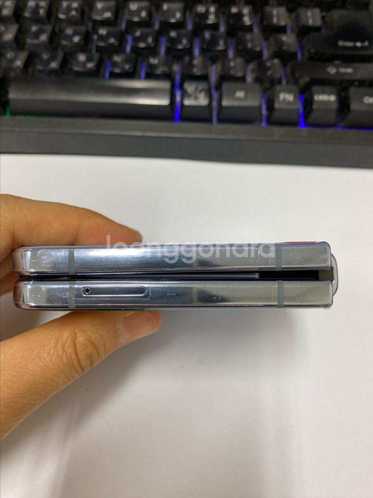 삼성리퍼폰미사용 갤럭시Z플립4 블루 특SSS급--7