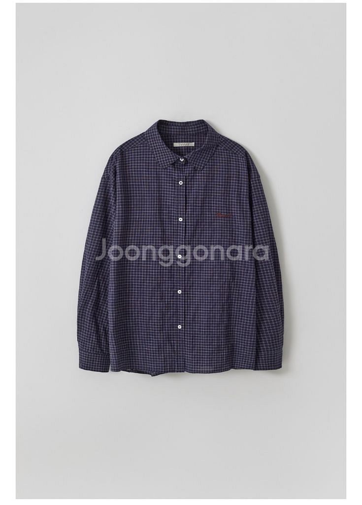 타낫 Dawn check shirt (navy) 새상품--0