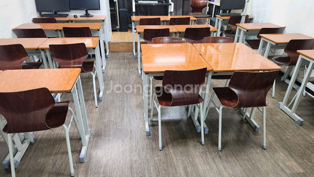 몇번안쓴 일인용책상 학원책상 학원의자 하이팩의자 20셋--2