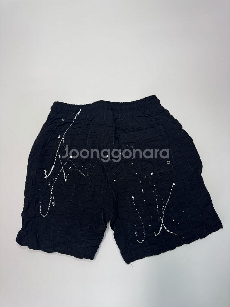 매스노운 빈티지 자카드 밴딩 하프 반바지 L--1