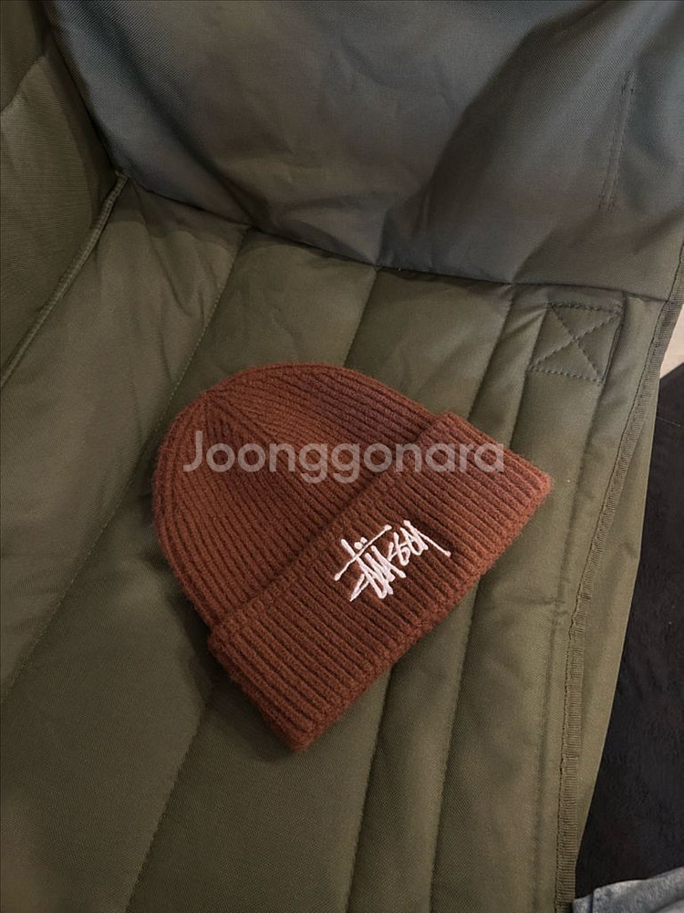 스투시 베이직 커브 브라운 비니--0