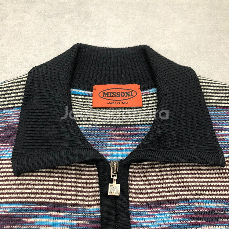 미쏘니 미소니 missoni 반집업 긴팔 카라 니트 5--1