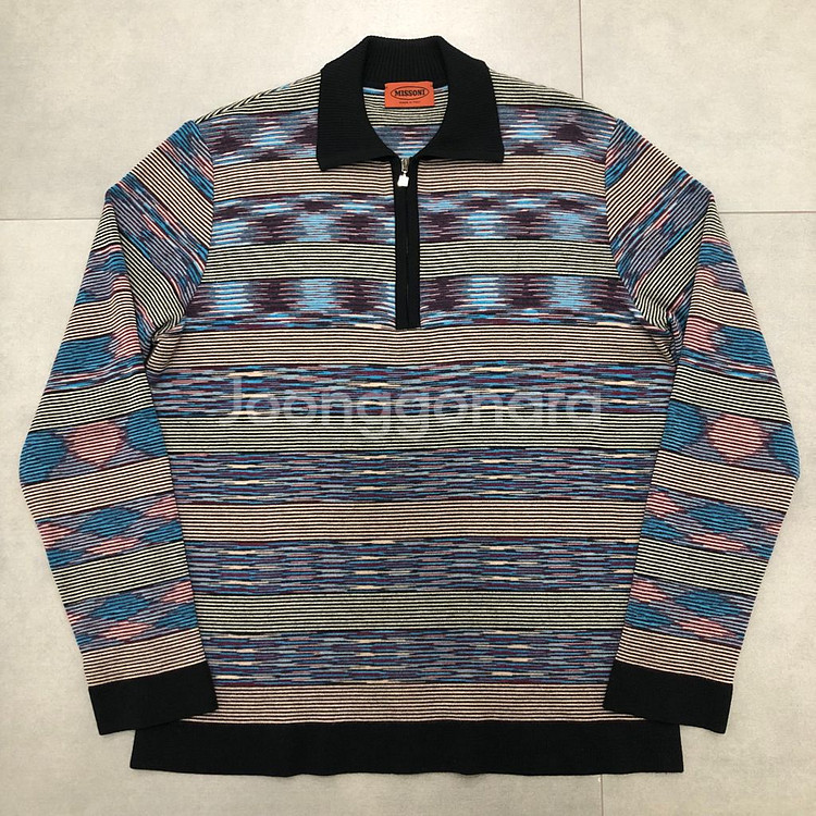 미쏘니 미소니 missoni 반집업 긴팔 카라 니트 5--0