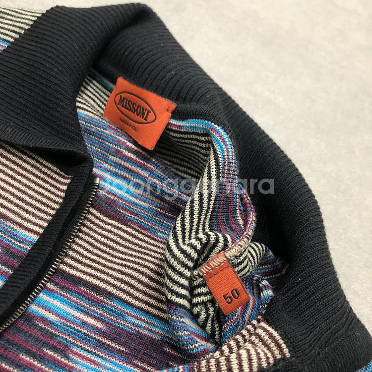 미쏘니 미소니 missoni 반집업 긴팔 카라 니트 5--2