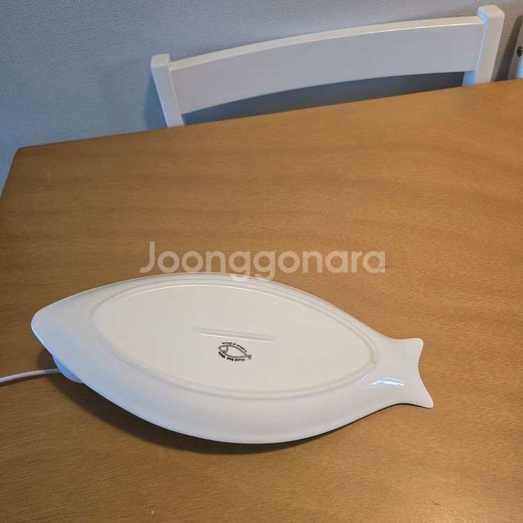 물고기 모양 흰색 접시 (31cm)--0