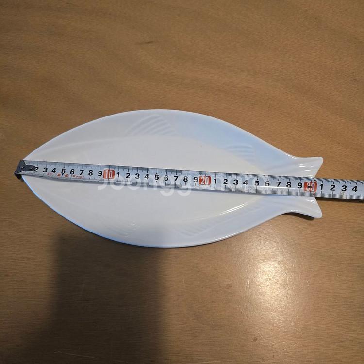 물고기 모양 흰색 접시 (31cm)--2