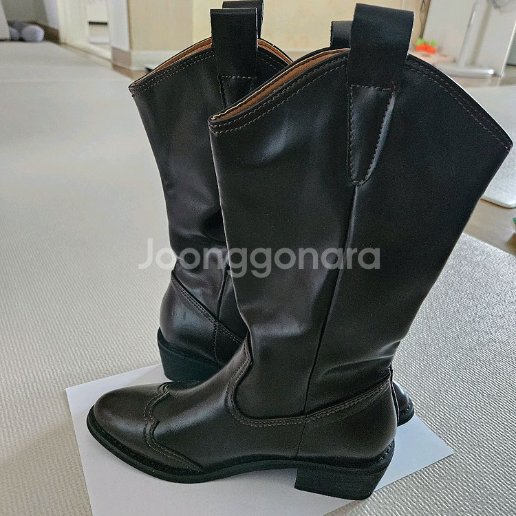 무신사 웨스턴 브라운 가죽 부츠 워커 구두--3