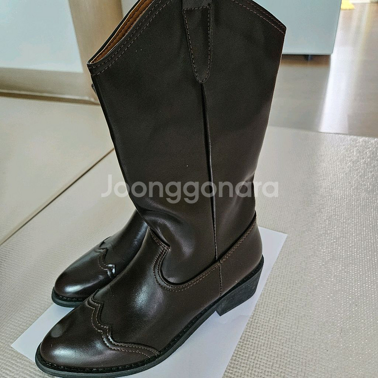 무신사 웨스턴 브라운 가죽 부츠 워커 구두--6
