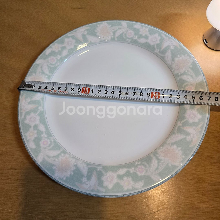 한국도자기 꽃무늬 테두리 접시 (27cm)--1