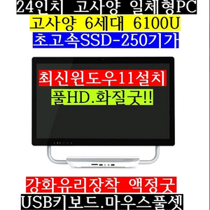 6세대6100/24인치풀HD/SSD250/8G