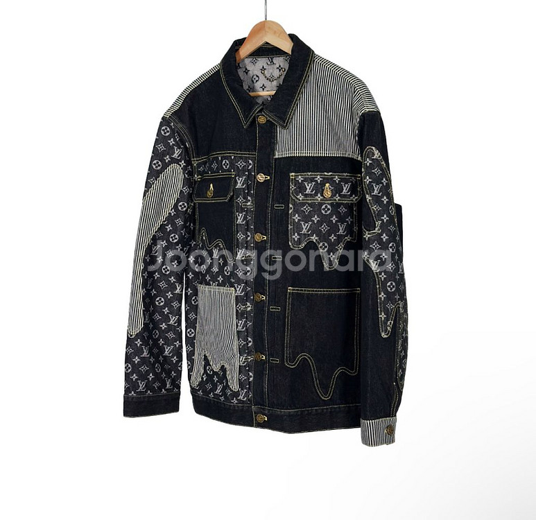 52] 루이비통 니고 크레이지 믹스 데님 청 자켓 블랙--1