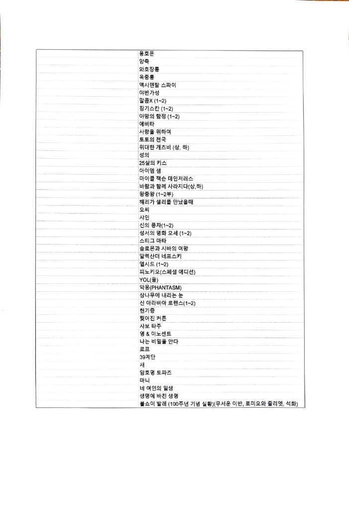 외국영화 비디오테이프 LIST 이미지