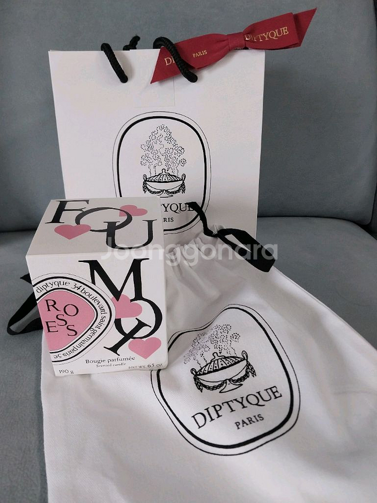 딥디크 발렌타인 로즈 캔들 190ml (쇼핑백 더스트백--0