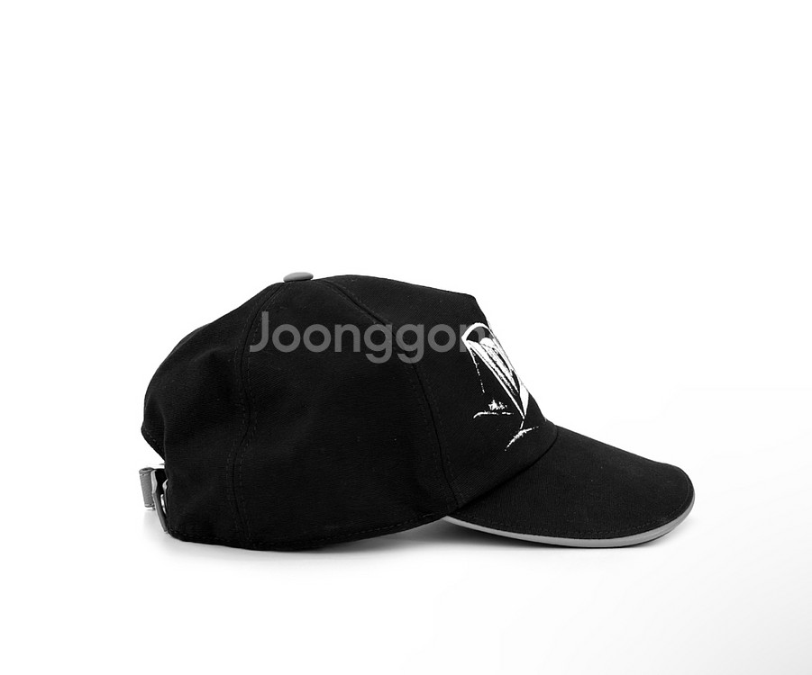 M 디올 남성 프린팅 로고 코튼 볼캡 모자 블랙 미디움--3