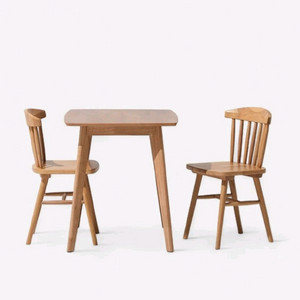 한샘 포레 원목100% 2인 식탁세트 (의자2 포함)