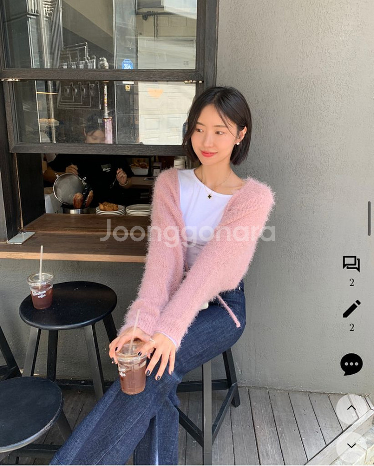 메리엣 퓨어 볼레로 핑크 색상 (새상품)--0