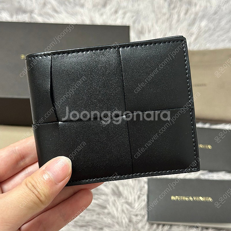 [풀구성] 보테가베네타 맥시 플랩 반지갑 블랙--0