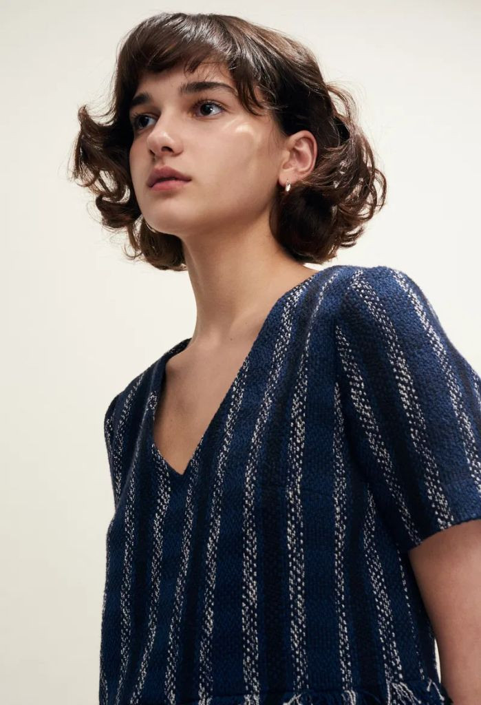 (새상품) 끌로디피에로 트위드 반팔 원피스 36사이즈--2