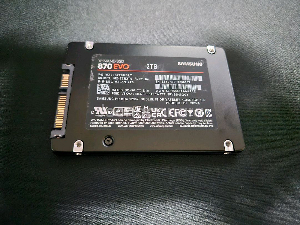삼성 870 EVO 2TB SSD 중고--1
