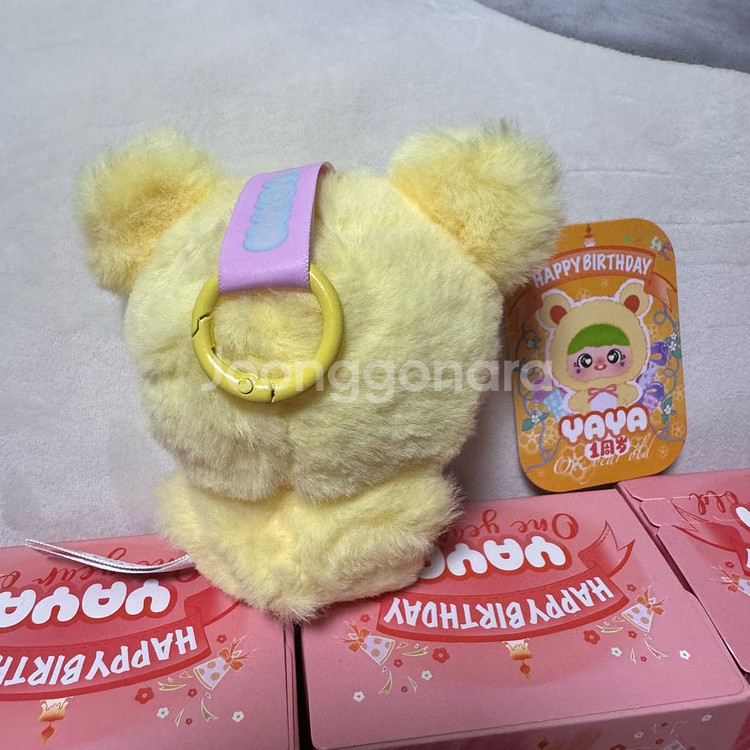 야야 키링 쥐,돼지,보라토끼,노랑곰,양 상자o카드o--7