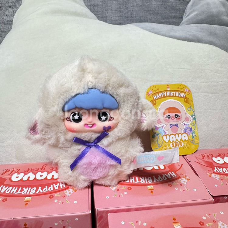 야야 키링 쥐,돼지,보라토끼,노랑곰,양 상자o카드o--8