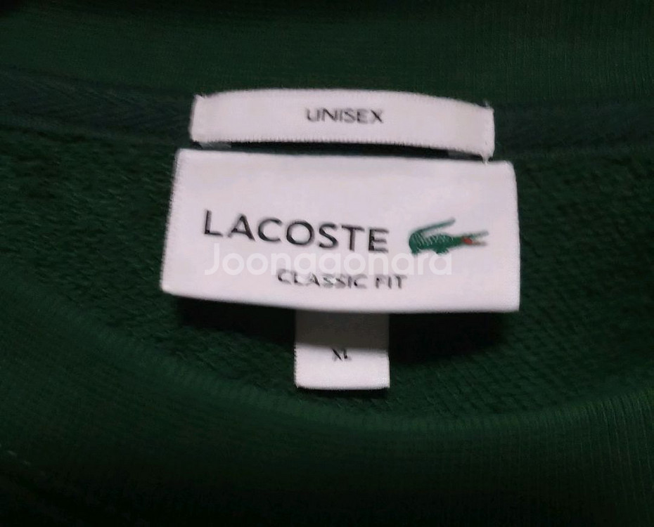 라코스테(LACOSTE) 그린 맨투맨 XL--2