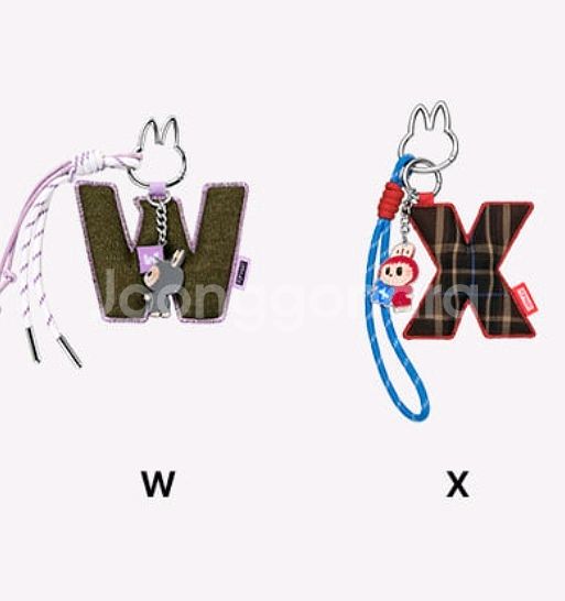 라부부이니셜알파벳 키링 새상품 M L W X T--2