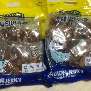 강아지 사료 간식 존스팜스 연어저키 800g 총 3봉있