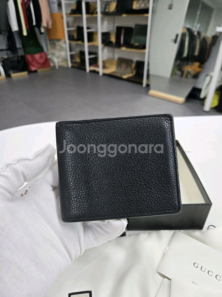 [A급컨디션]구찌 띠로고 반지갑--1