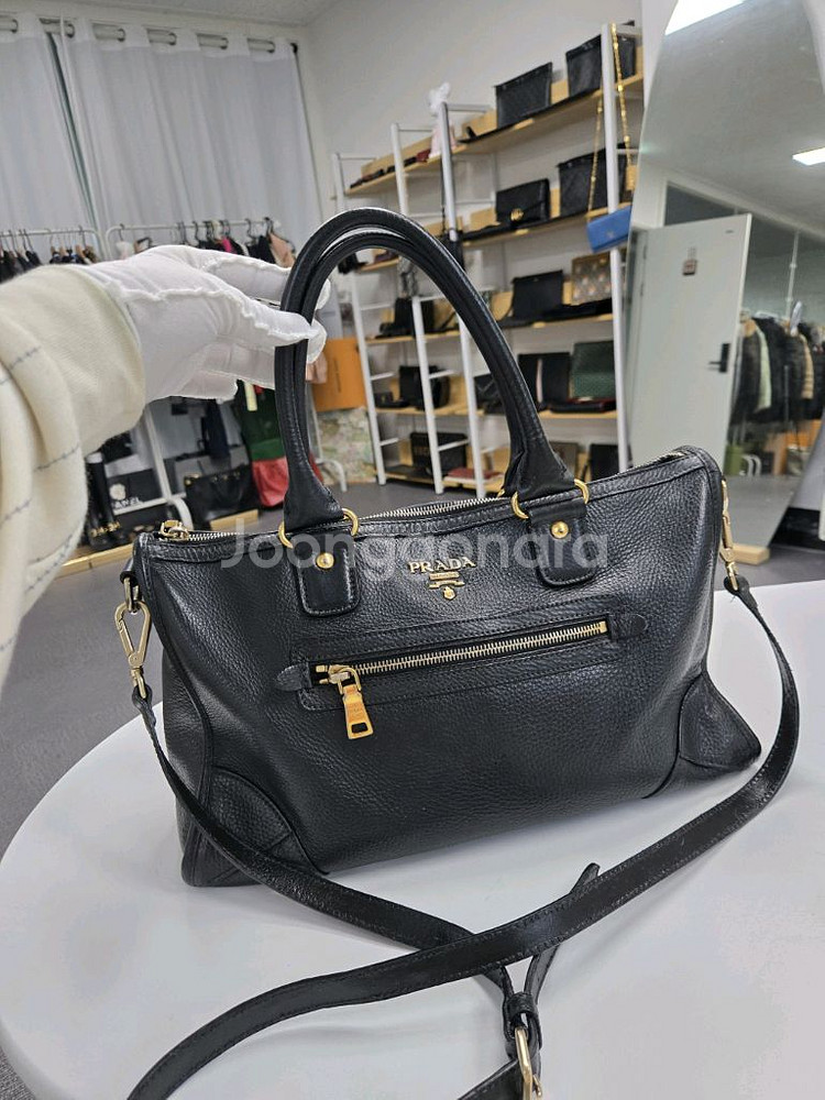 [A급컨디션]프라다 사피아노 숄더백--0