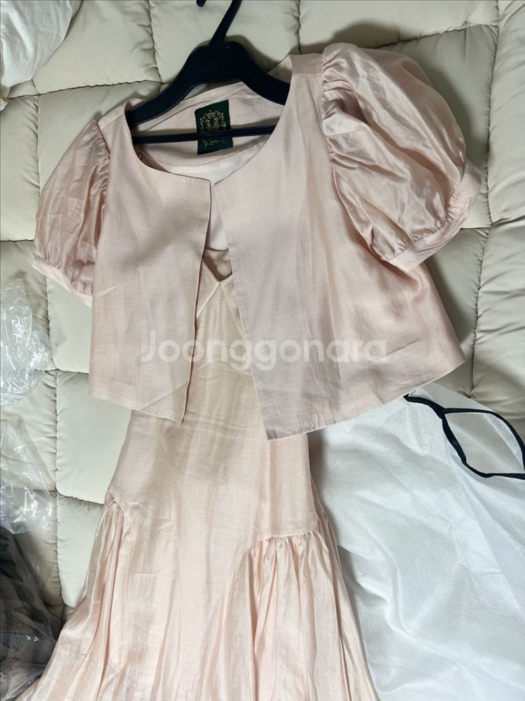 마담드쟌느 새틴 볼레로가디건 슬립 롱드레스 세트--12