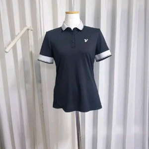 여성 90 | 볼빅 블랙 반팔 카라티